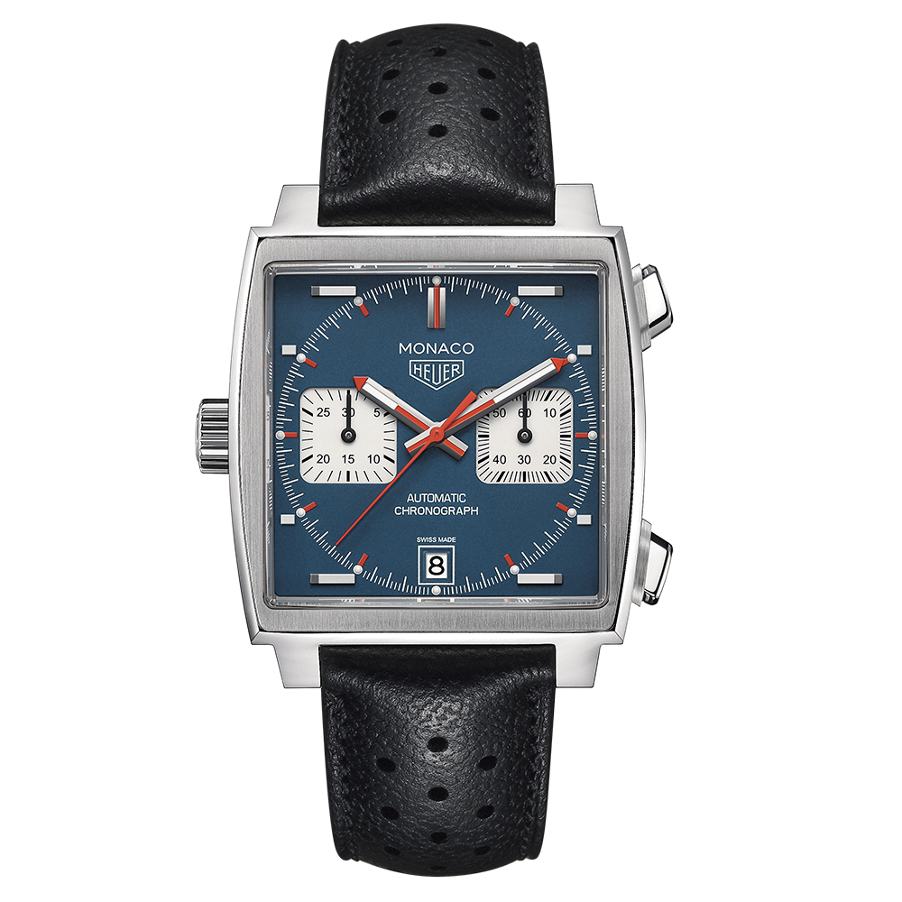 TAG Heuer Monaco Calibre 11 CAW211P.FC6356 — blue dial and square case