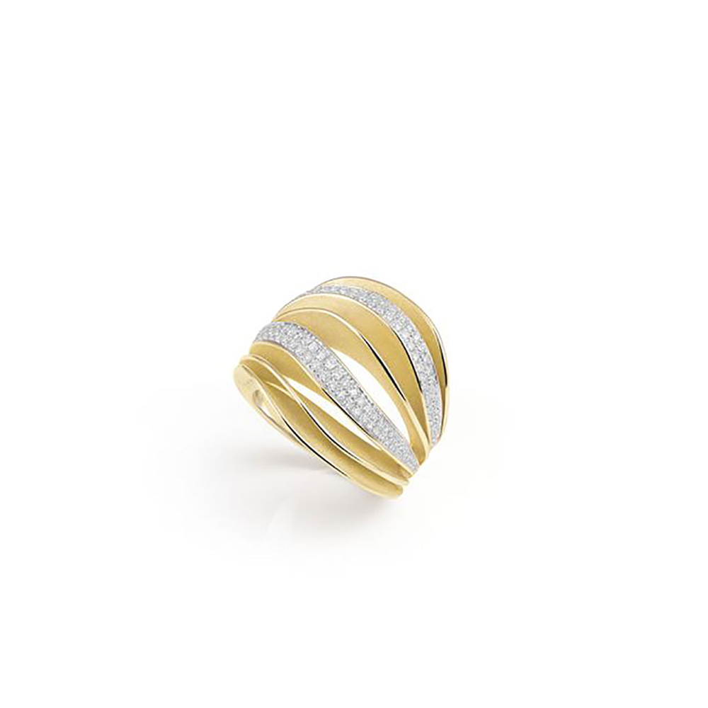 Cammilli Velaa Ring 18ct Yellow Sunrise Gold with Diamonds