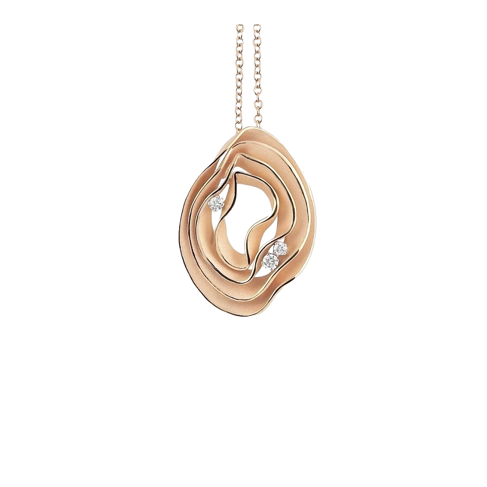 Camilli Pendant Dune 18ct Orange and Apricot Gold with Diamonds