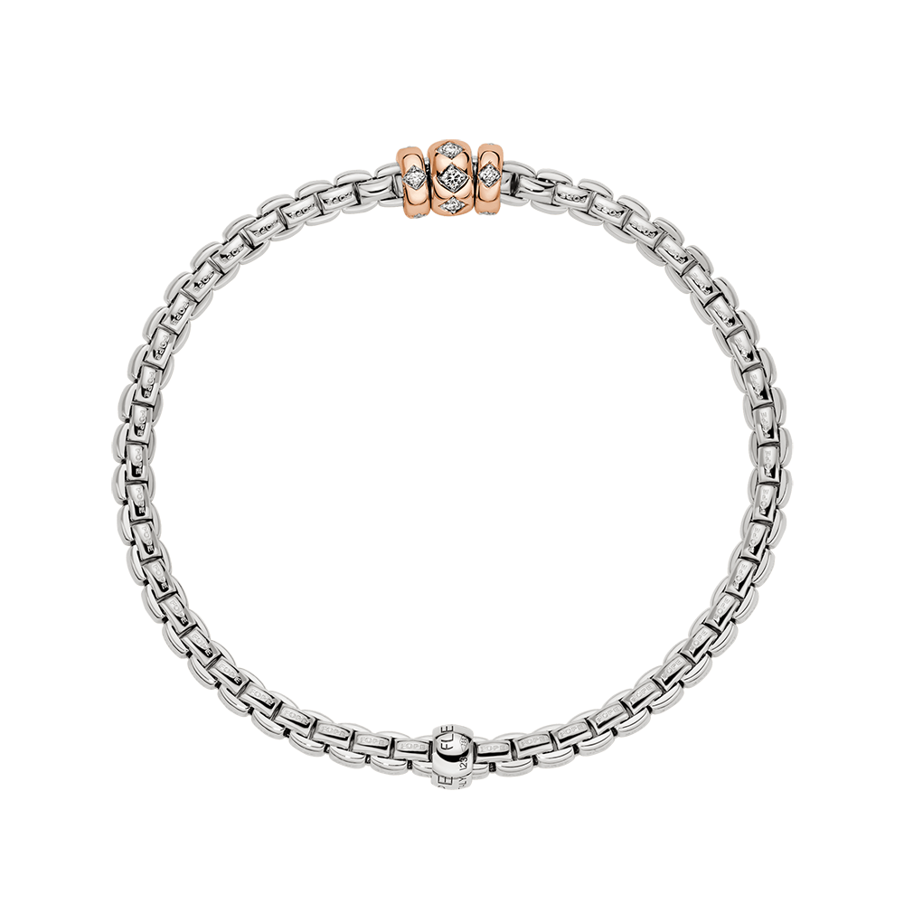 FOPE Flex'It Bracelet with Rhombus-Set Diamonds