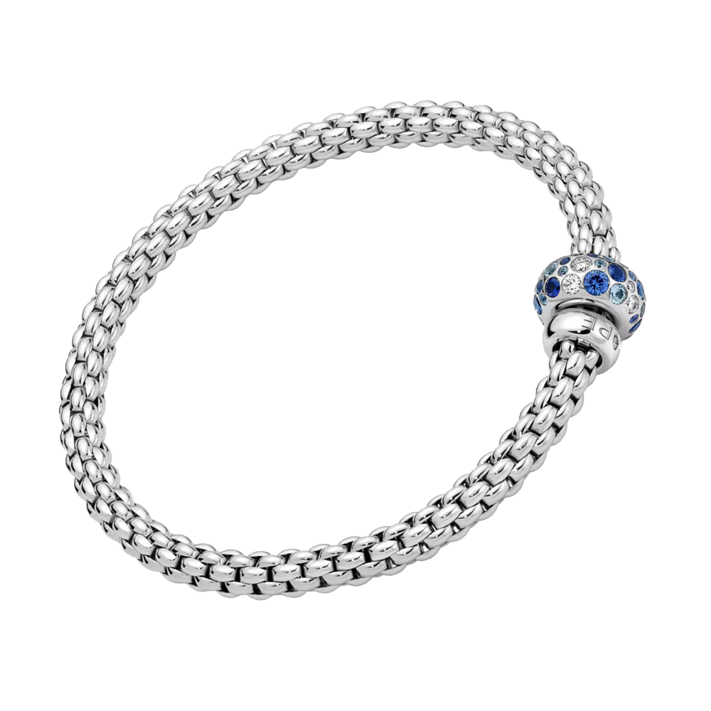 FOPE Solo Flex'it Bracelet with Diamonds and Sapphires