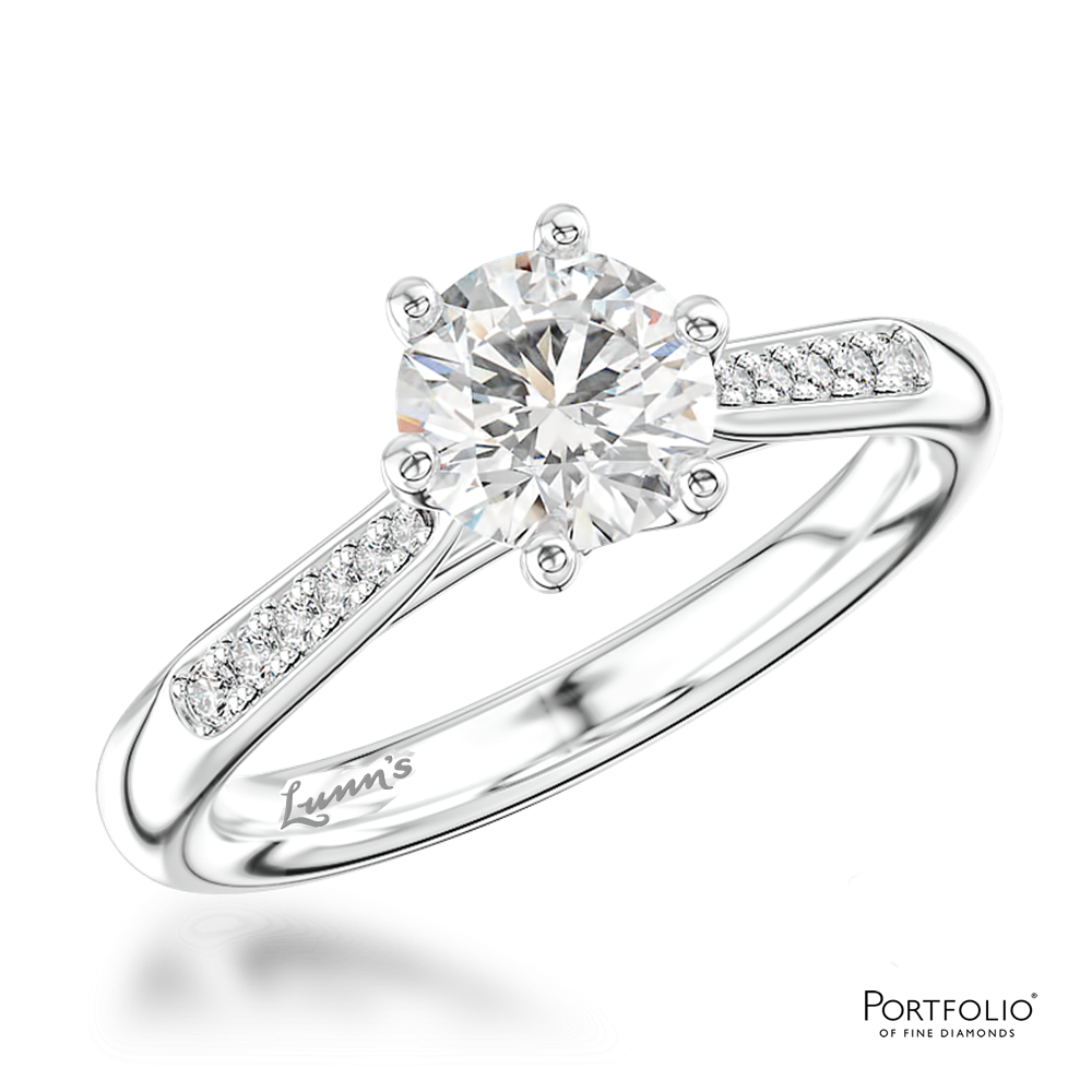 Solitaire 0.50ct F SI1 Diamond Platinum Ring