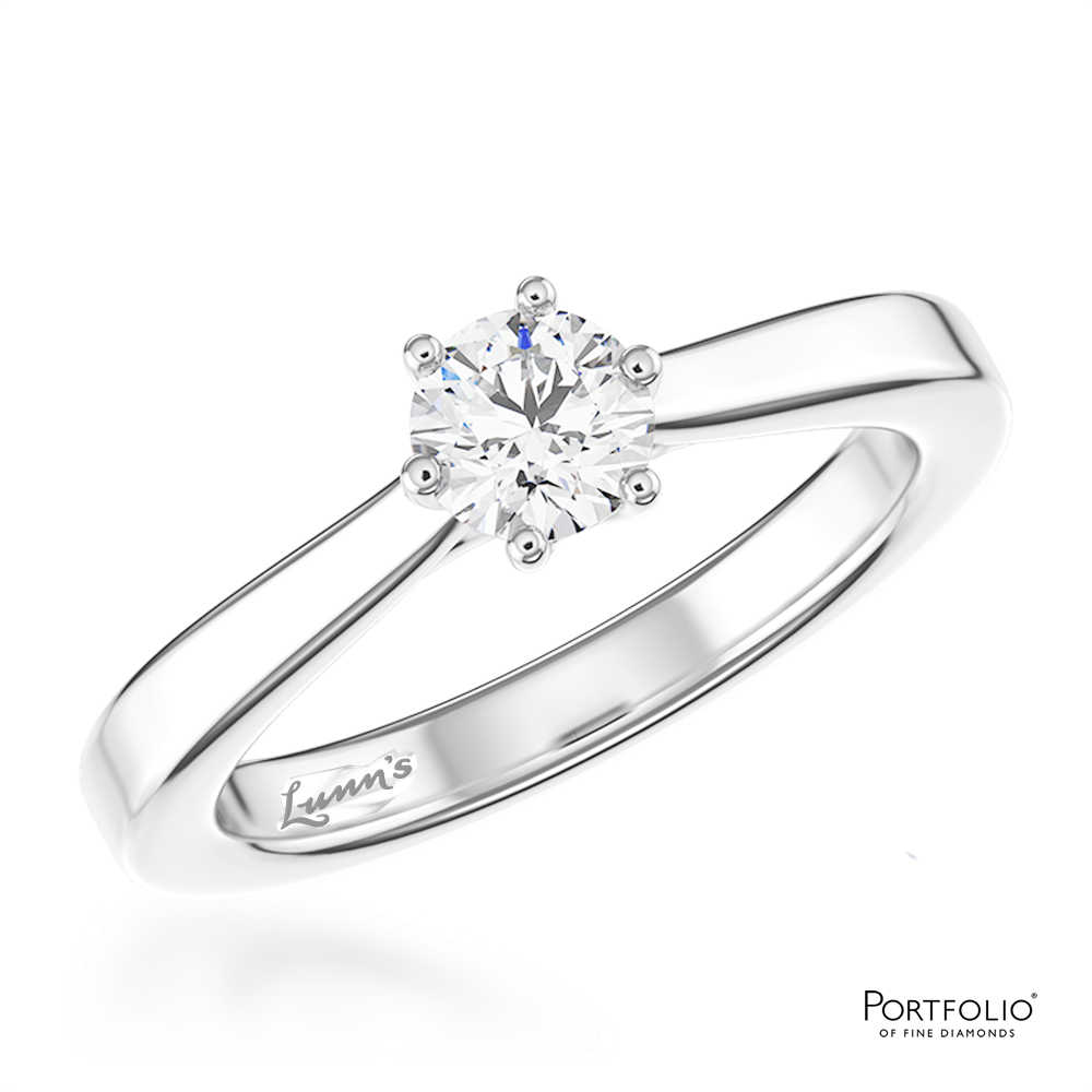 Solitaire 0.30ct F VS2 Diamond Platinum Ring