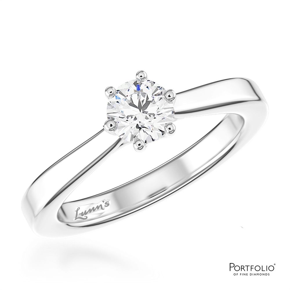 Solitaire 0.40ct G SI1 Diamond Platinum Ring