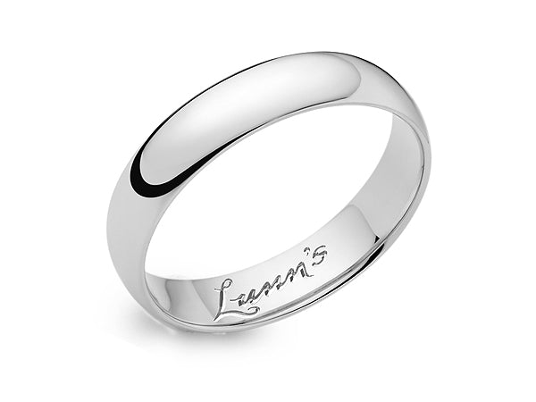 Platinum 5mm Light Court Wedding Ring