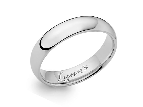 Platinum 4mm Light Court Wedding Ring
