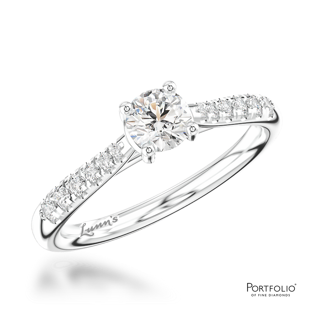 Solitaire 0.30ct F SI1 Diamond Platinum Ring