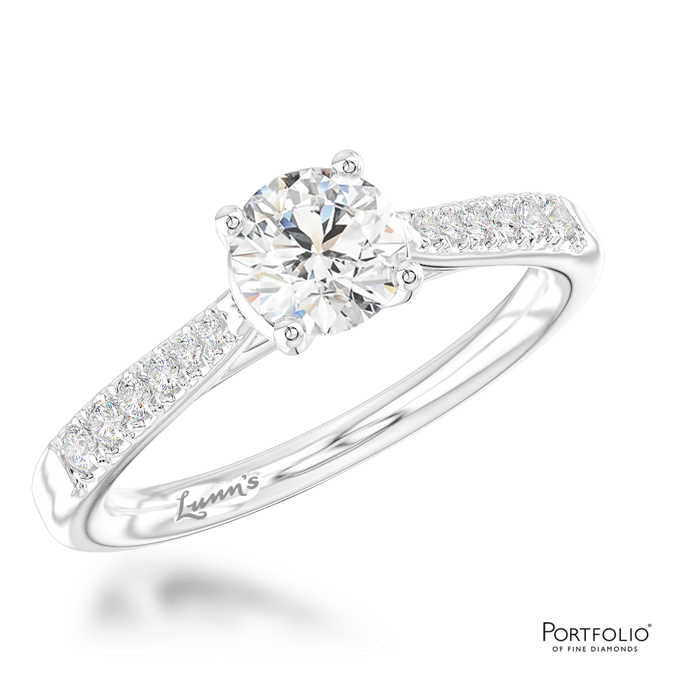 Solitaire 0.50ct F VS2 Diamond Platinum Ring