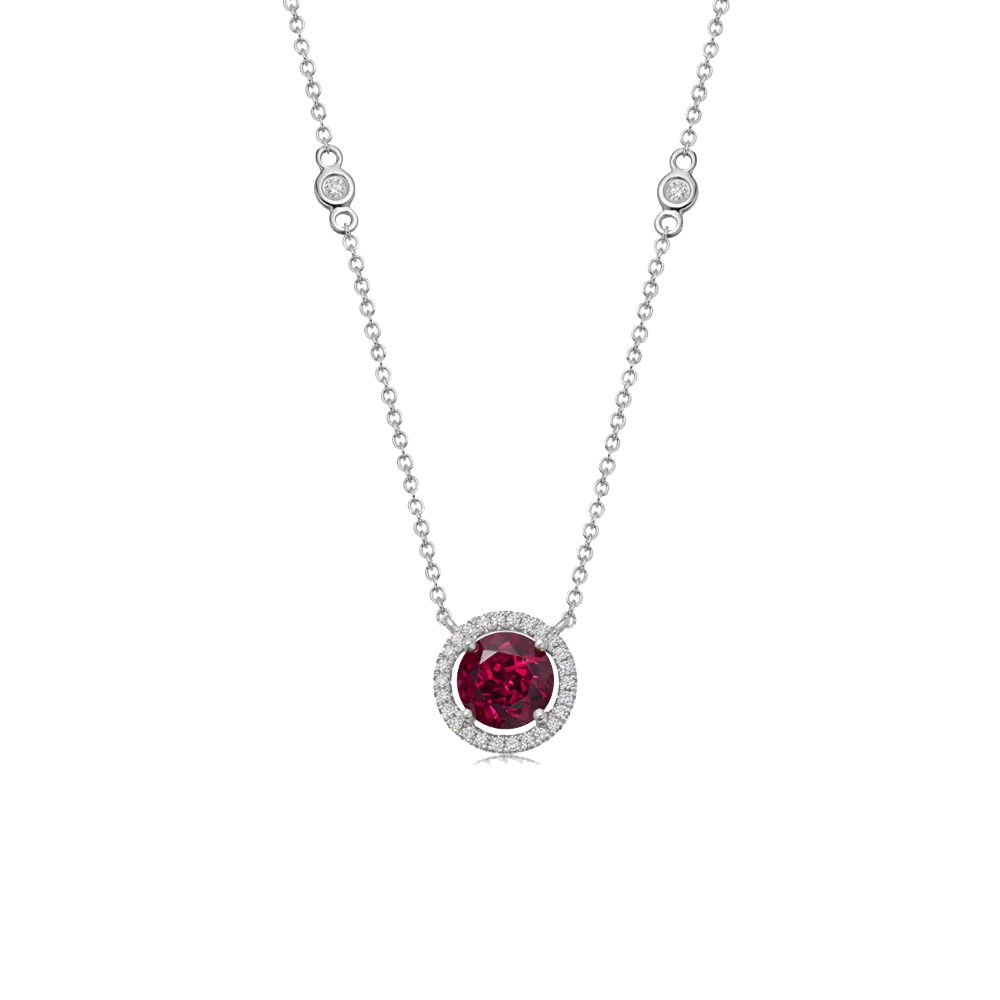 Kiki McDonough Special Edition Grace Rhodolite Garnet and Diamond Necklace