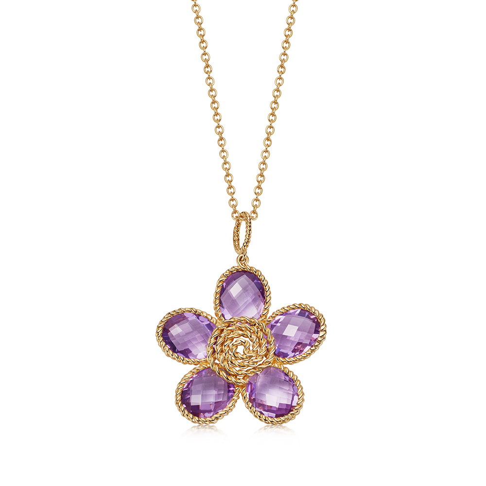 Kiki McDonough Amethyst Flower Necklace