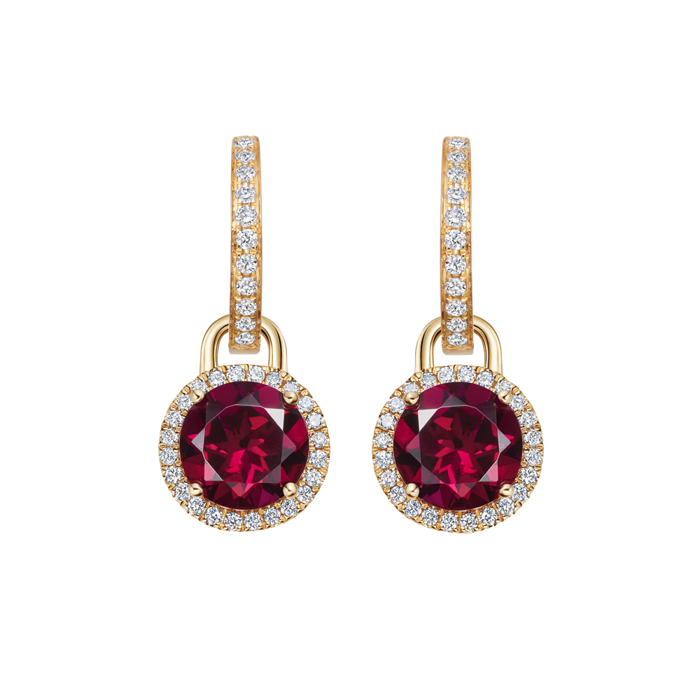 Kiki McDonough Special Edition Grace Rhodolite Garnet & Diamond Mini Detachable Drops