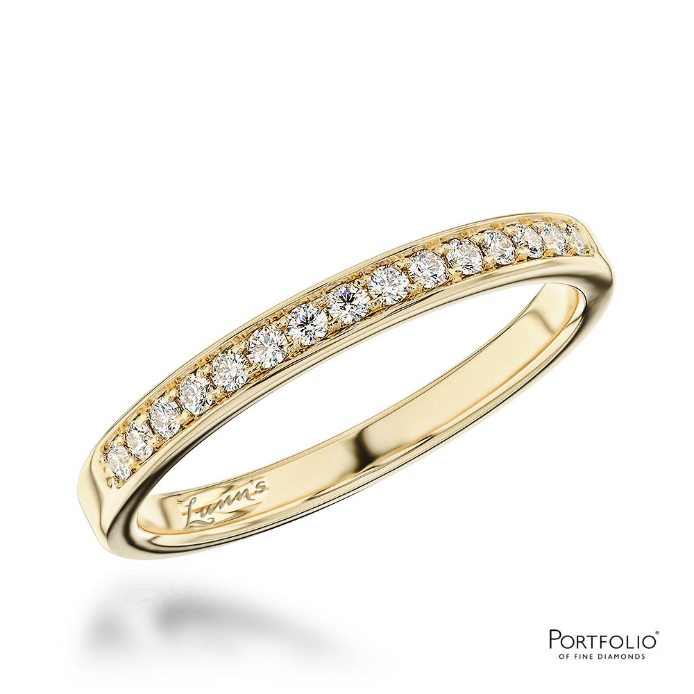 0.15ct Diamond Yellow Gold Wedding Ring