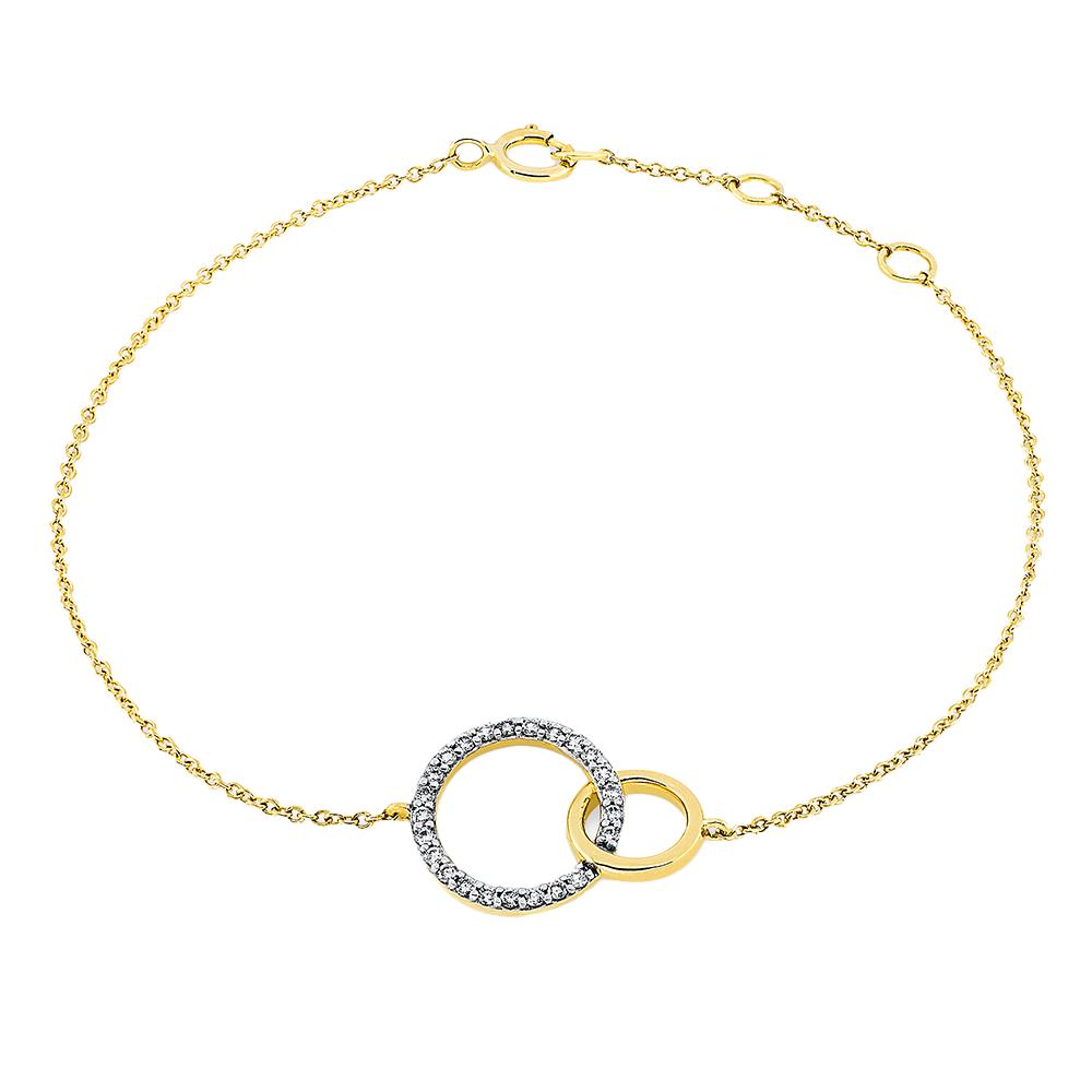 Eternal 0.13ct Diamond Yellow Gold Bracelet