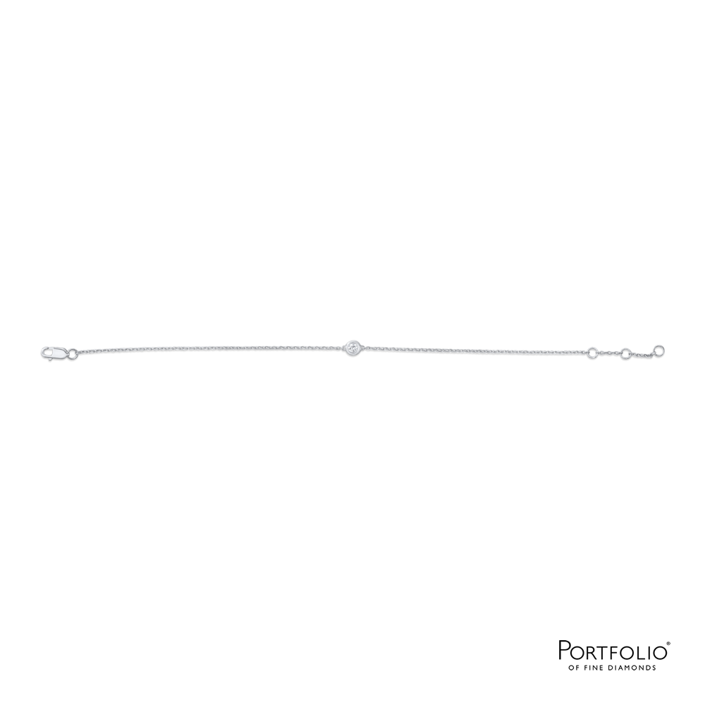 Love Diamonds 0.09ct Diamond White Gold Bracelet