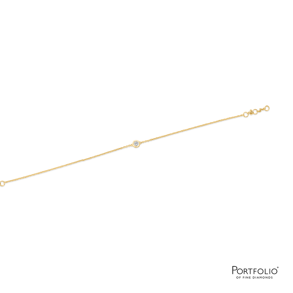 Love Diamonds 0.09ct Diamond Yellow Gold Bracelet