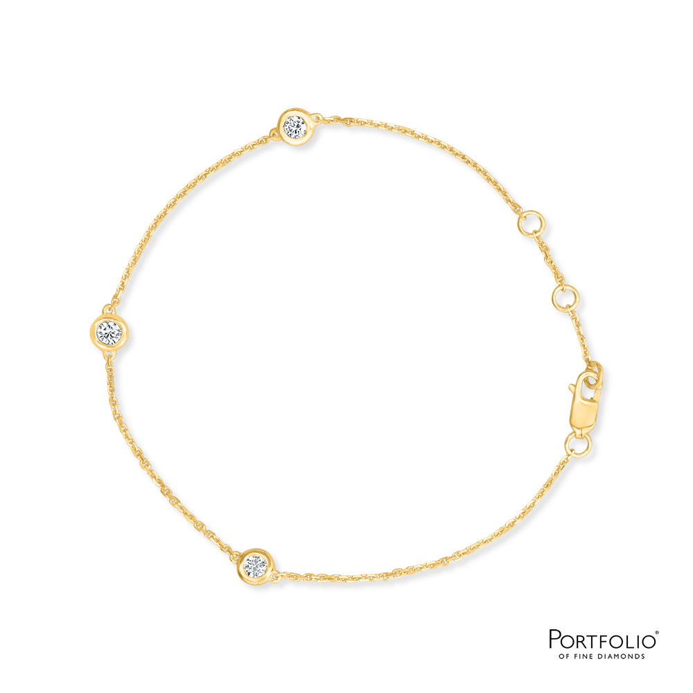 Love Diamonds 0.27ct Diamond Yellow Gold Bracelet