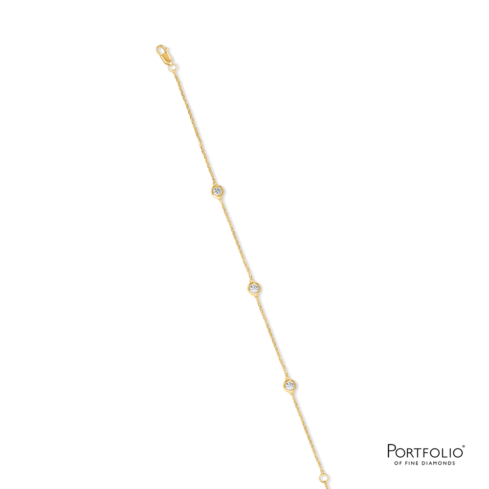 Love Diamonds 0.27ct Diamond Yellow Gold Bracelet