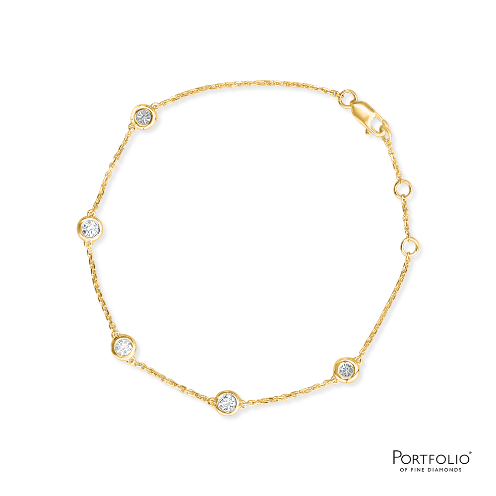 Love Diamonds 0.45ct Diamond Yellow Gold Bracelet