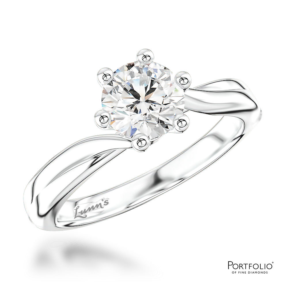 Solitaire 0.50ct E SI1 Diamond Platinum Ring