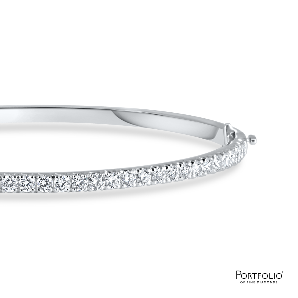 1.44ct Diamond White Gold Bangle