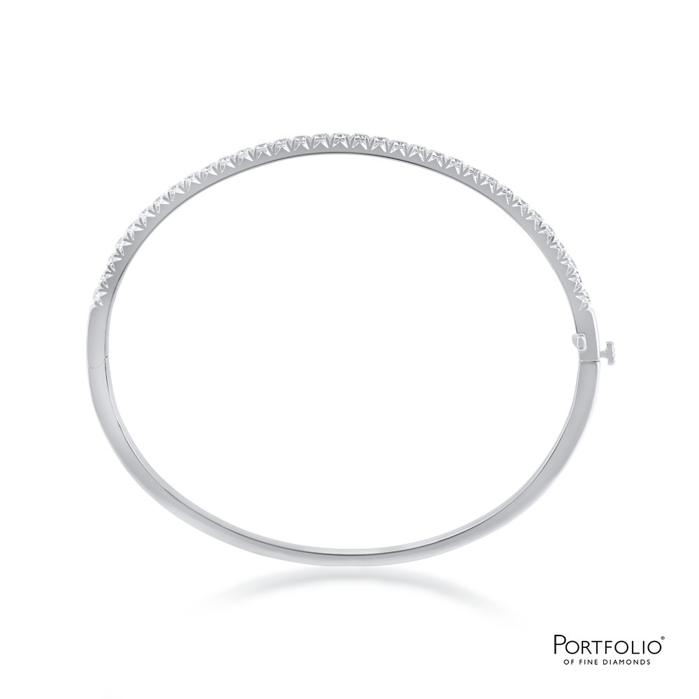 1.44ct Diamond White Gold Bangle