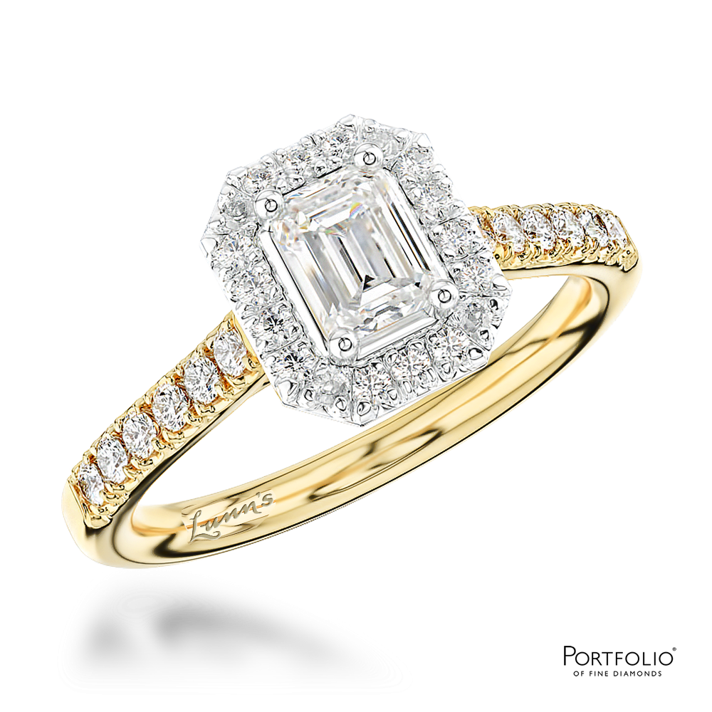 Cluster 0.40ct F VS2 Diamond Yellow Gold/Platinum Ring
