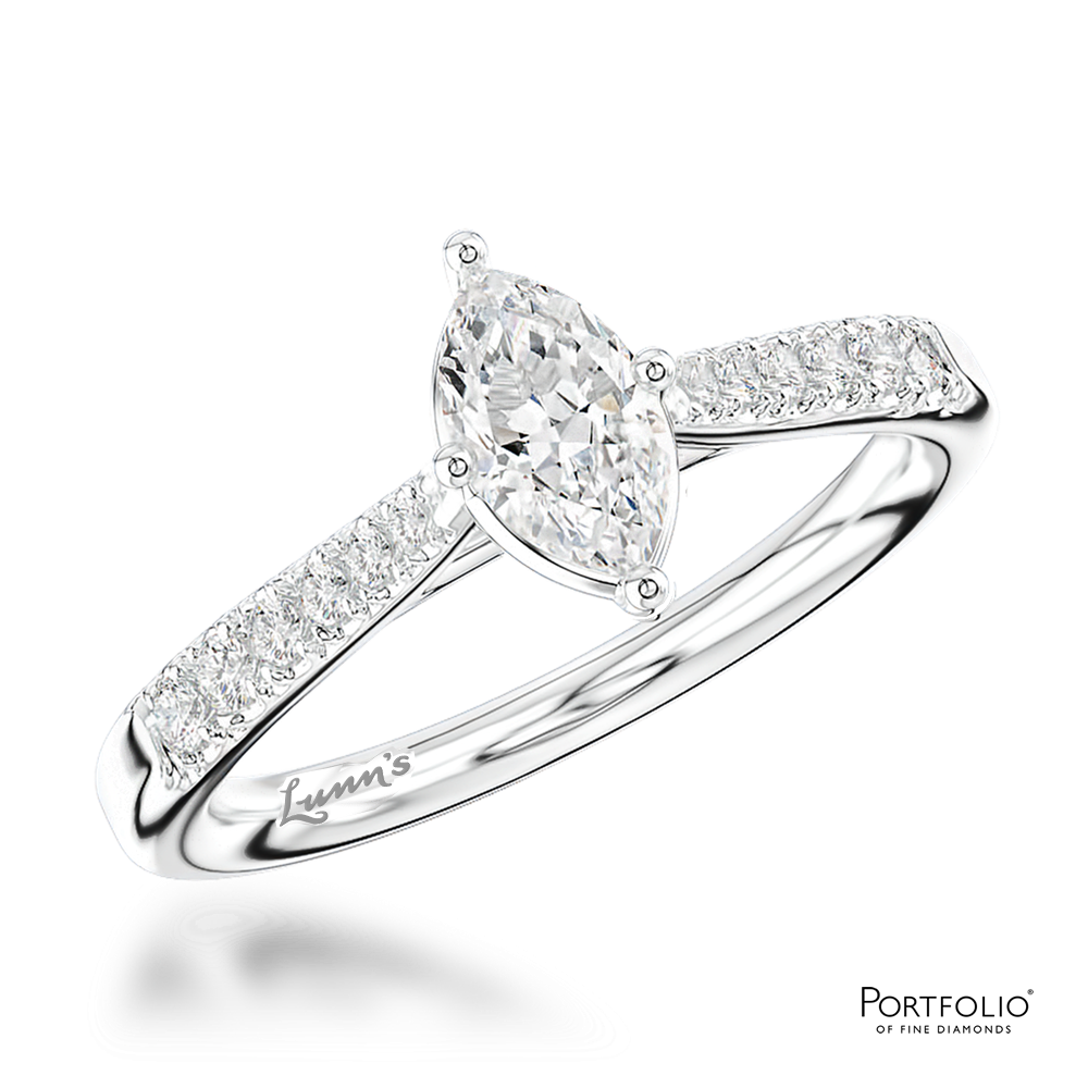 Solitaire 0.30ct F SI1 Diamond Platinum Ring