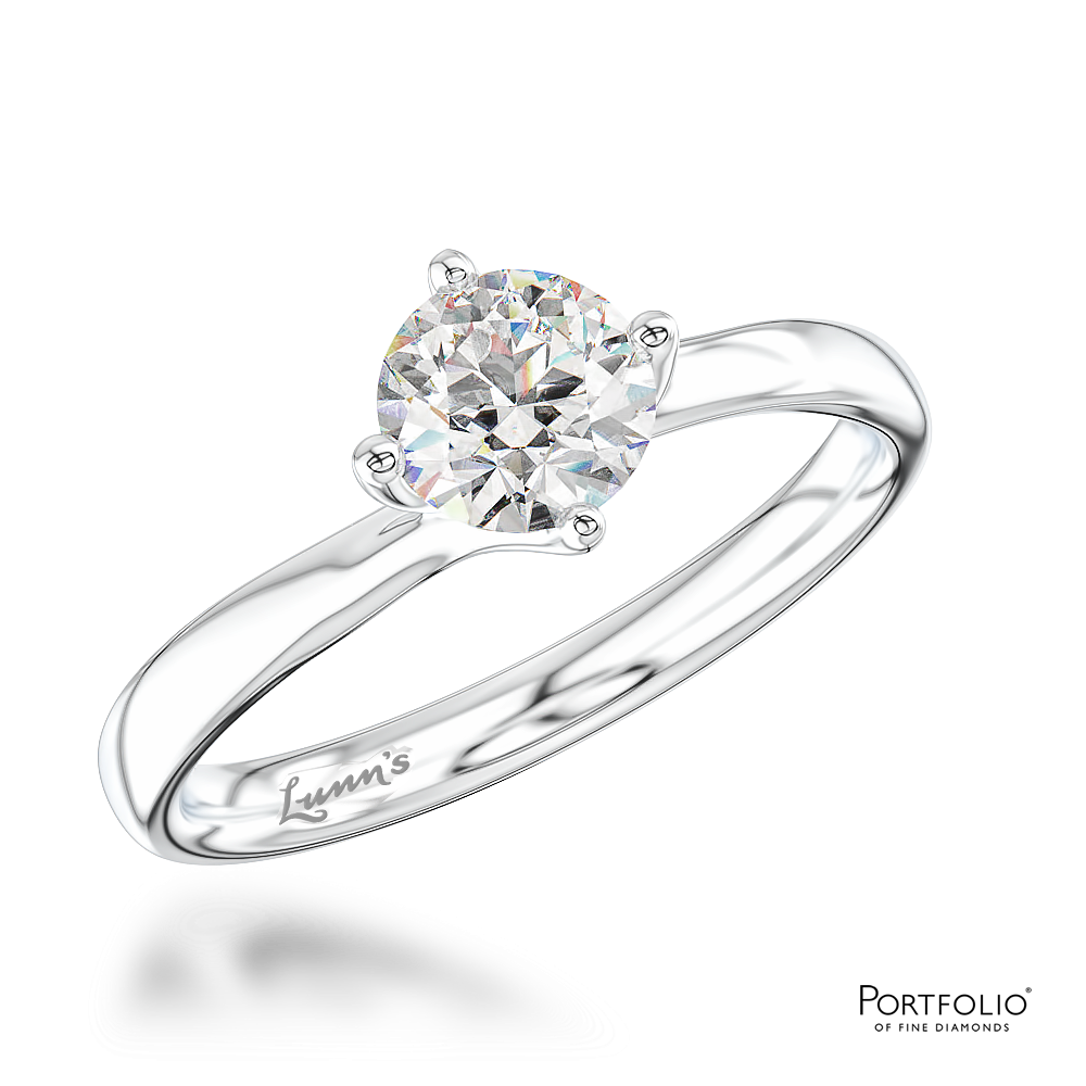 Solitaire 0.50ct E SI1 Diamond Platinum Ring