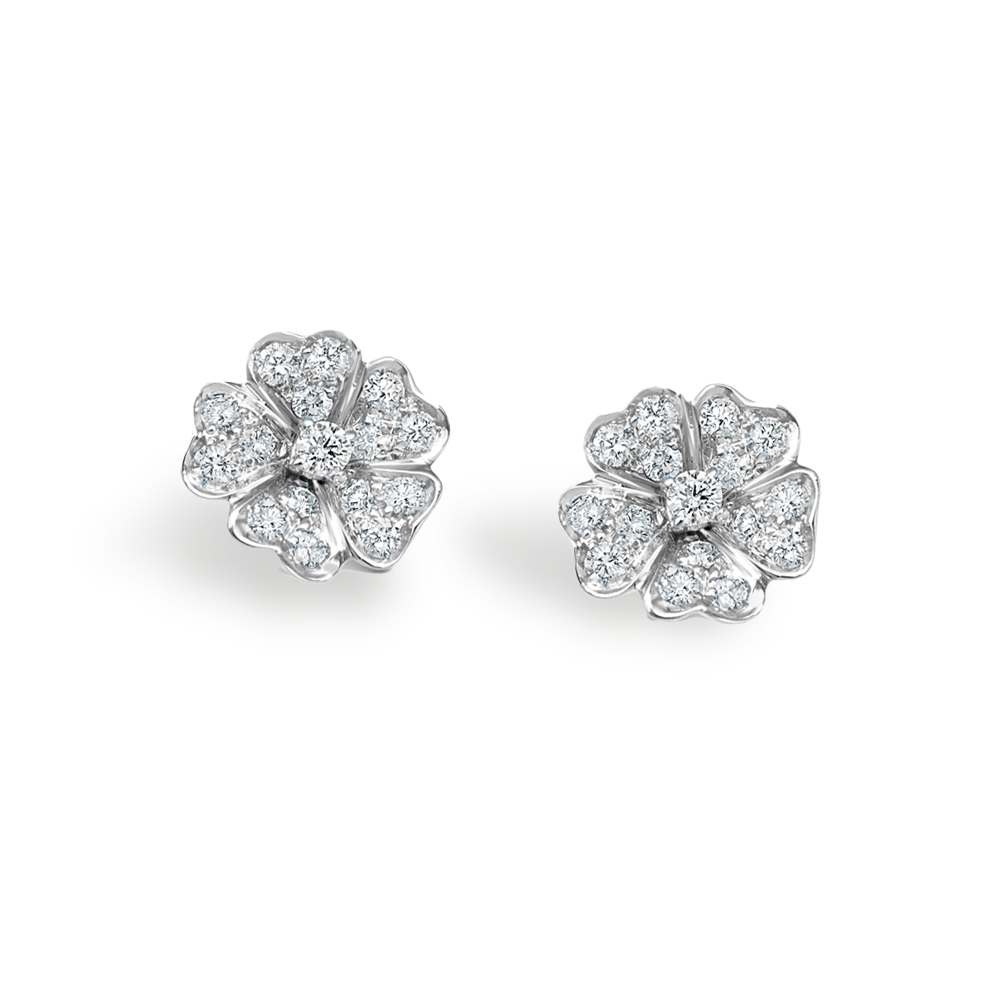 Flora 0.65ct Diamond White Gold Earrings