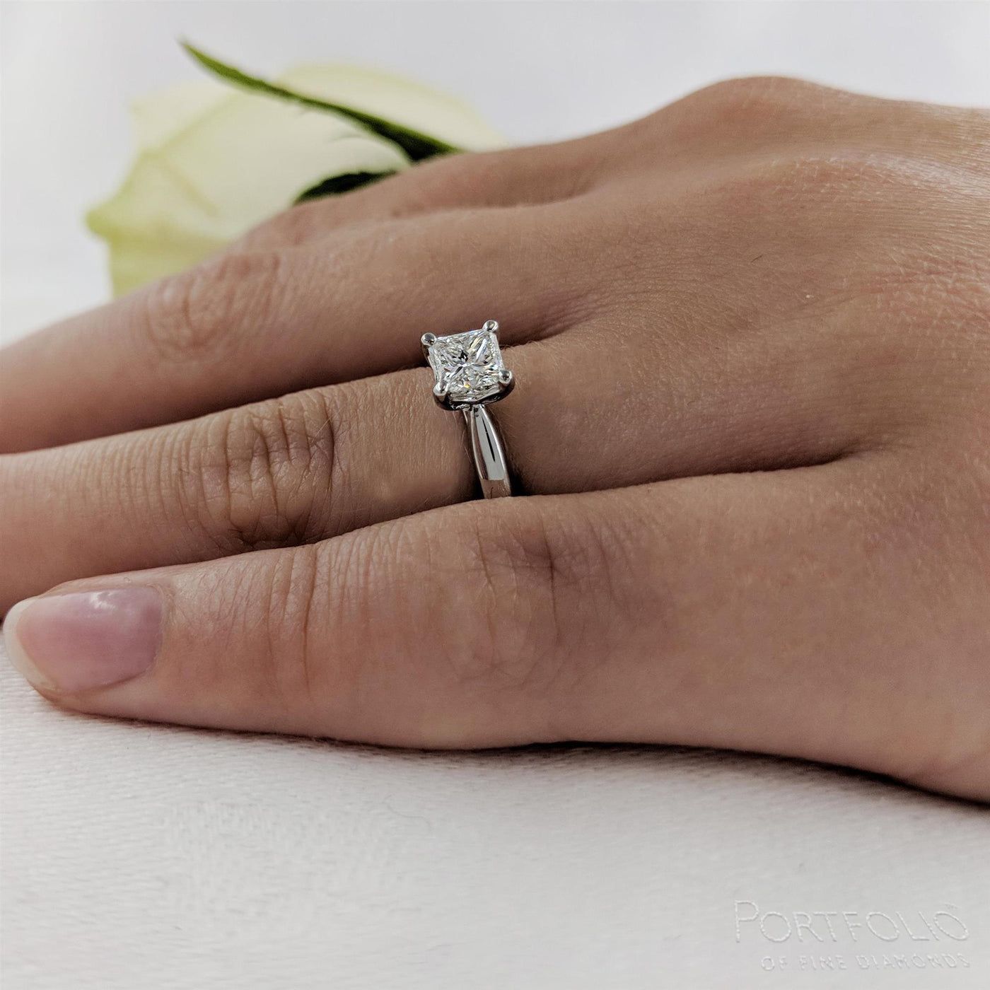 Solitaire 0.53ct D SI1 Diamond Platinum Ring