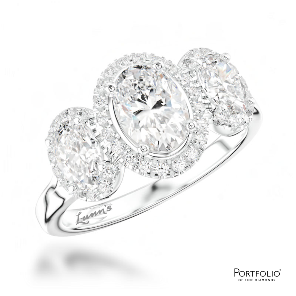 Three Stone 0.60ct E VVS2 Diamond Platinum Ring