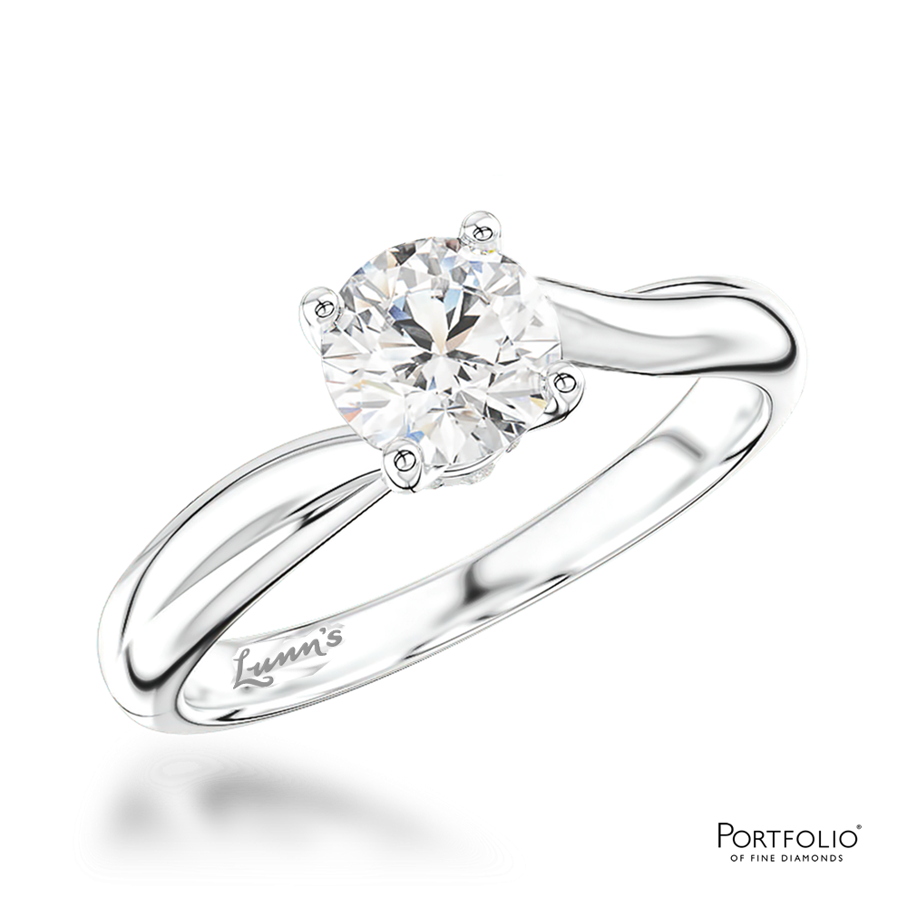 Solitaire 0.51ct E SI1 Diamond Platinum Ring