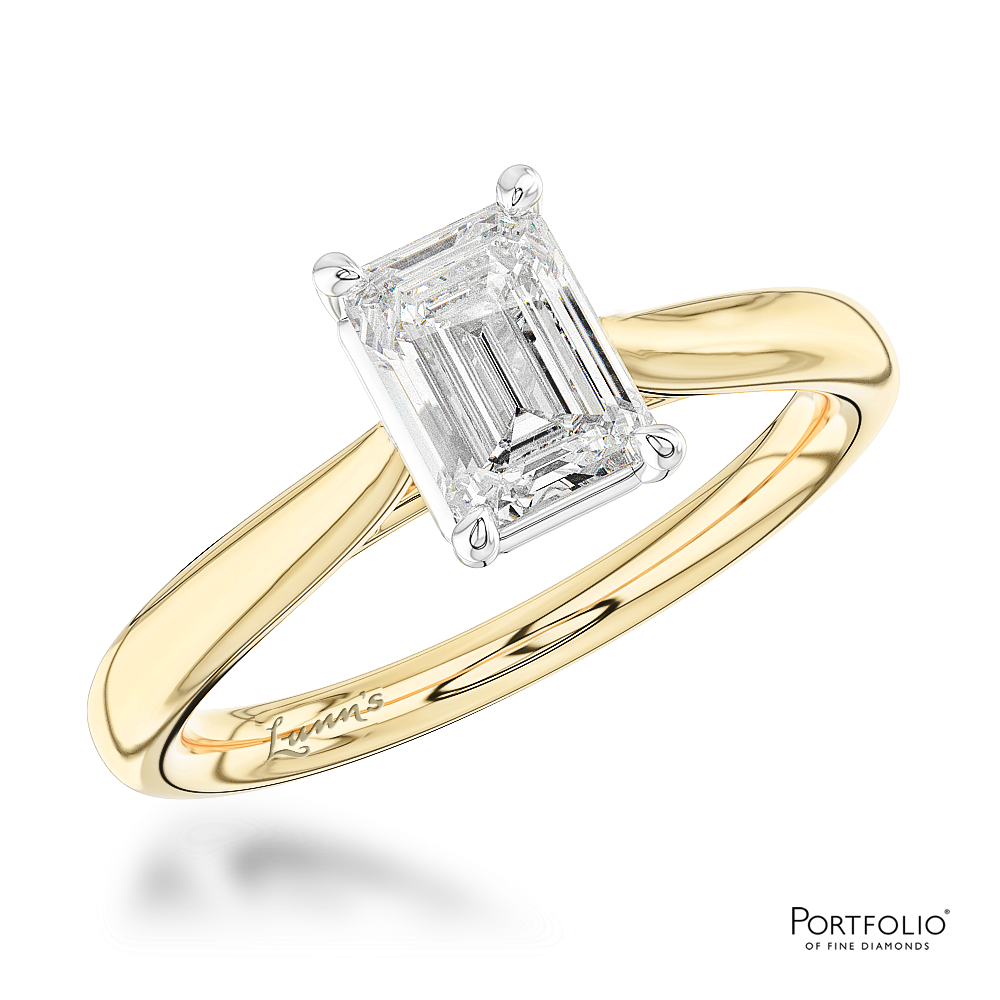 Solitaire 0.90ct G VS2 Diamond Yellow Gold/Platinum Ring