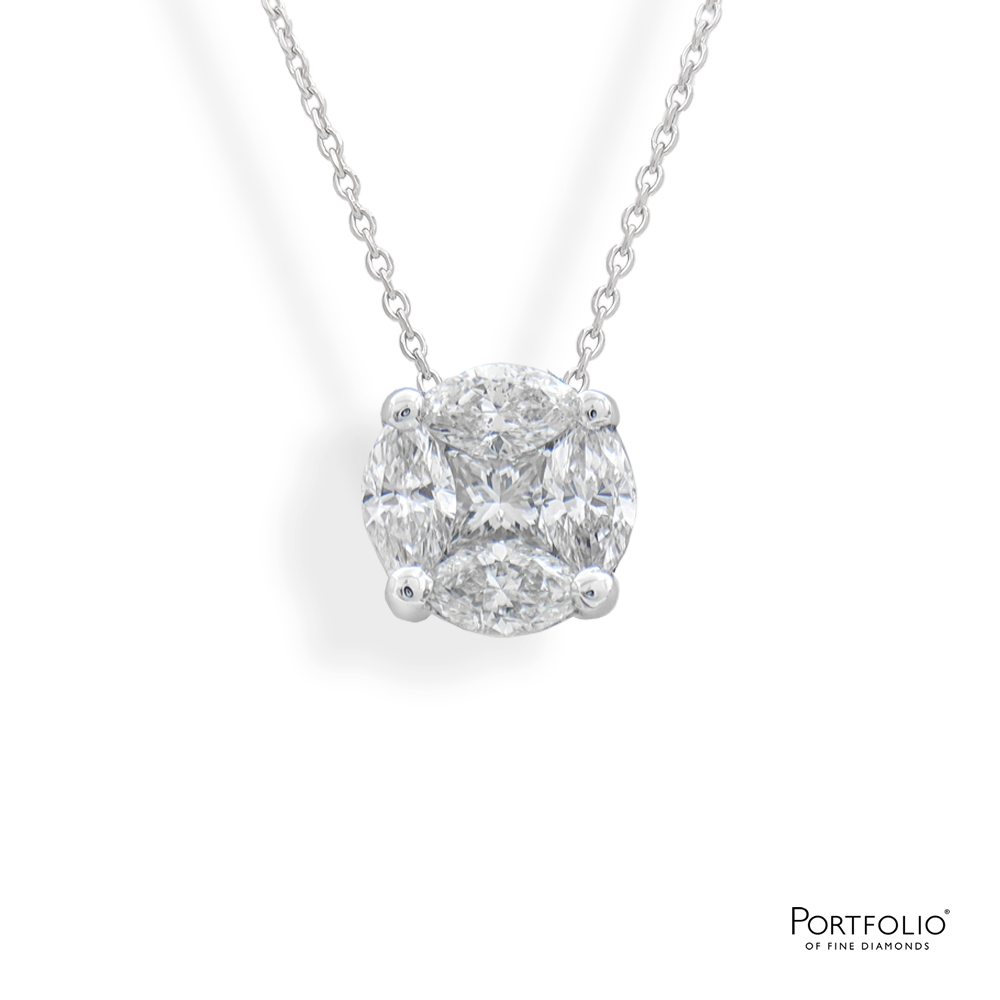 0.44ct Diamond White Gold Pendant