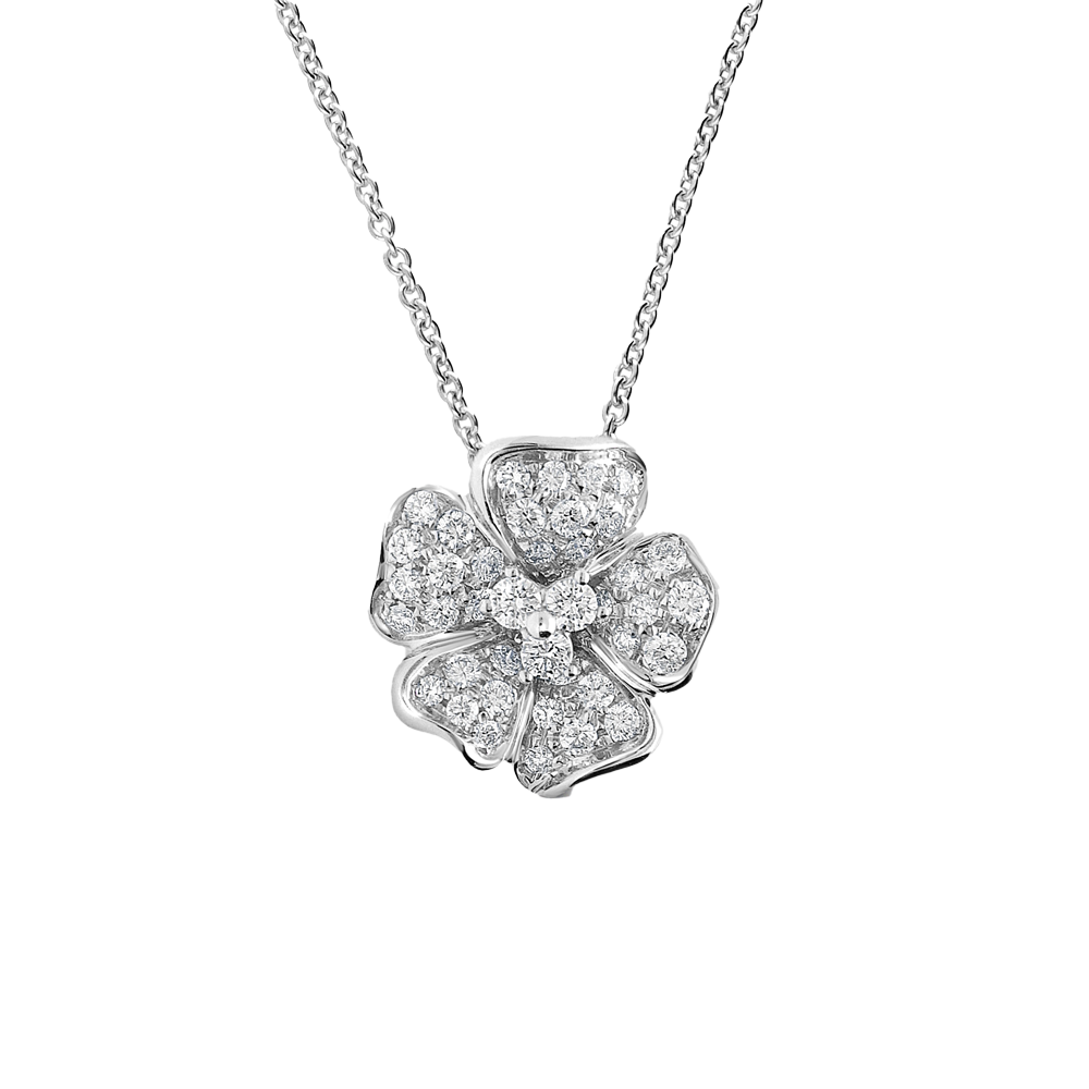 Flora 0.64ct Diamond White Gold Necklace