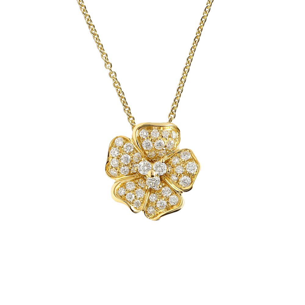 Flora 0.64ct Diamond Yellow Gold Necklace