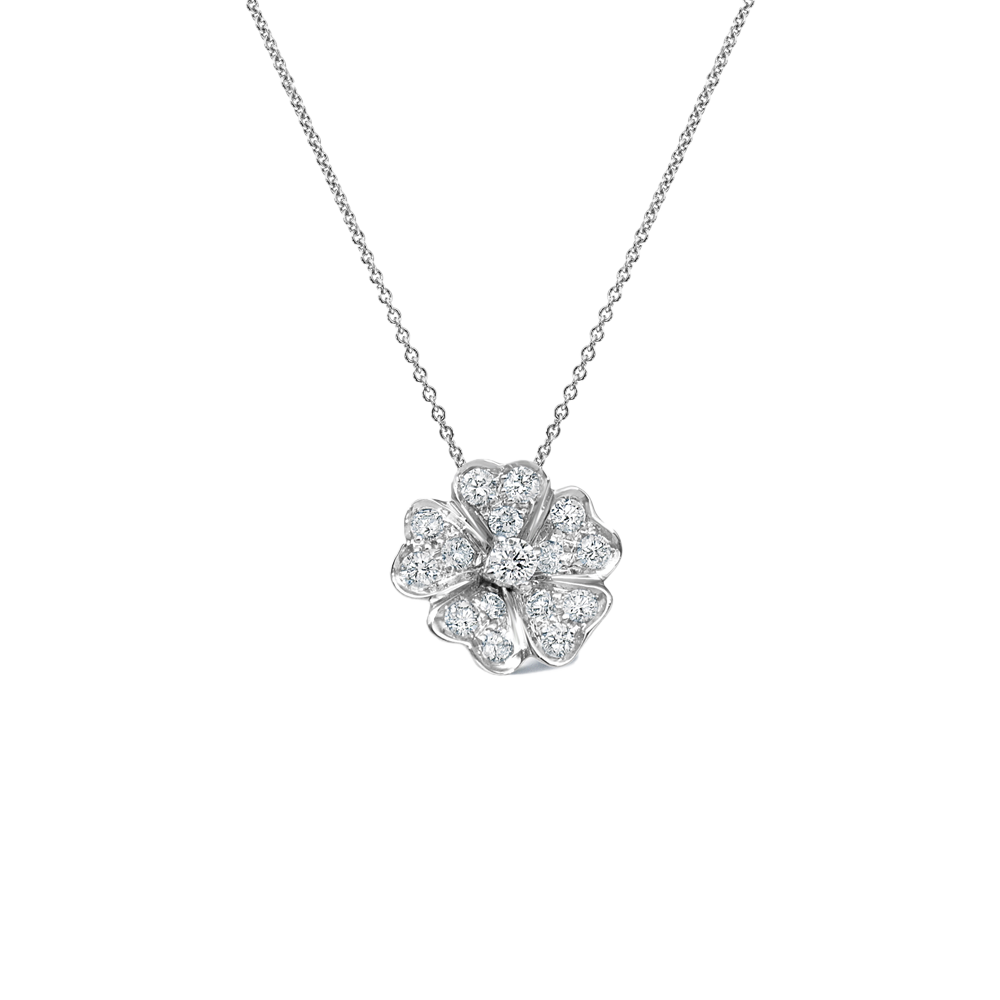 Flora 0.33ct Diamond White Gold Necklace