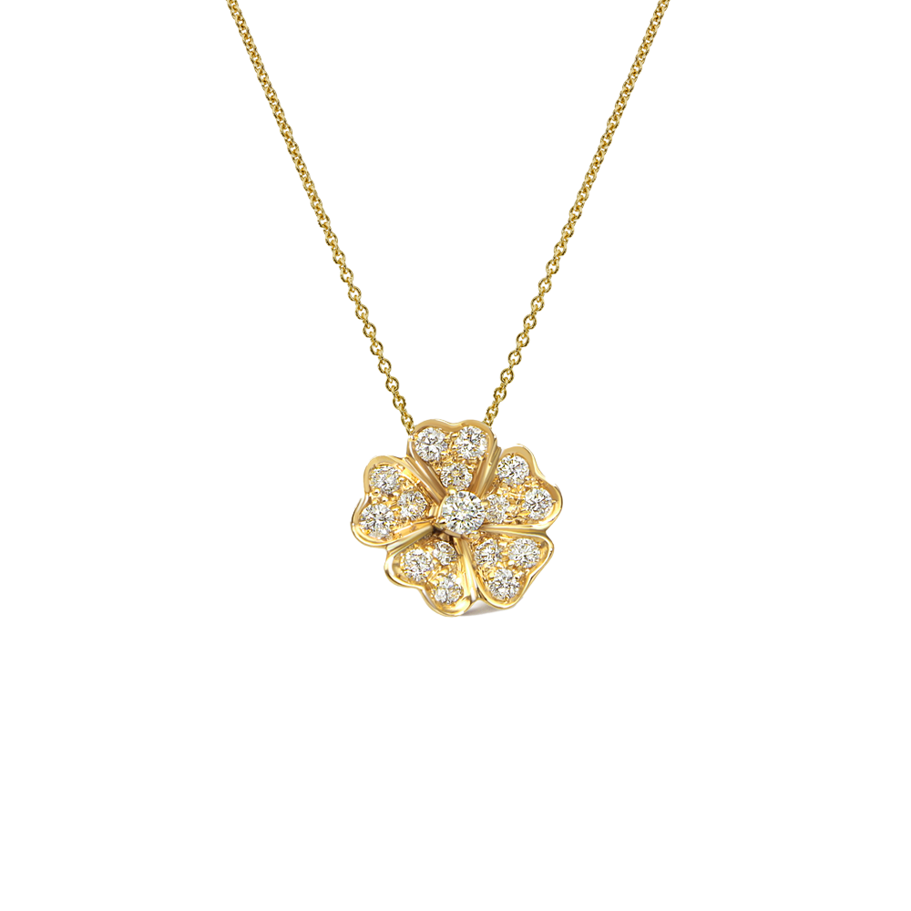 Flora 0.33ct Diamond Yellow Gold Necklace