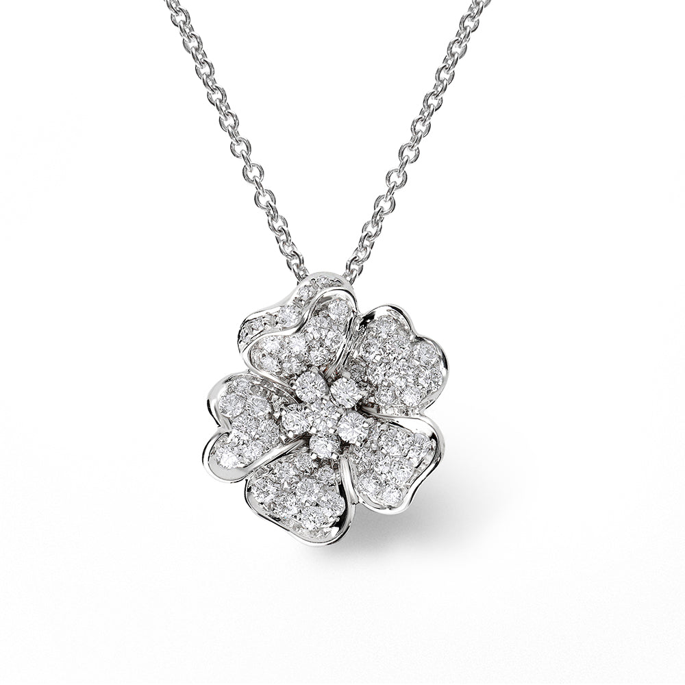 Flora 1.24ct Diamond White Gold Necklace