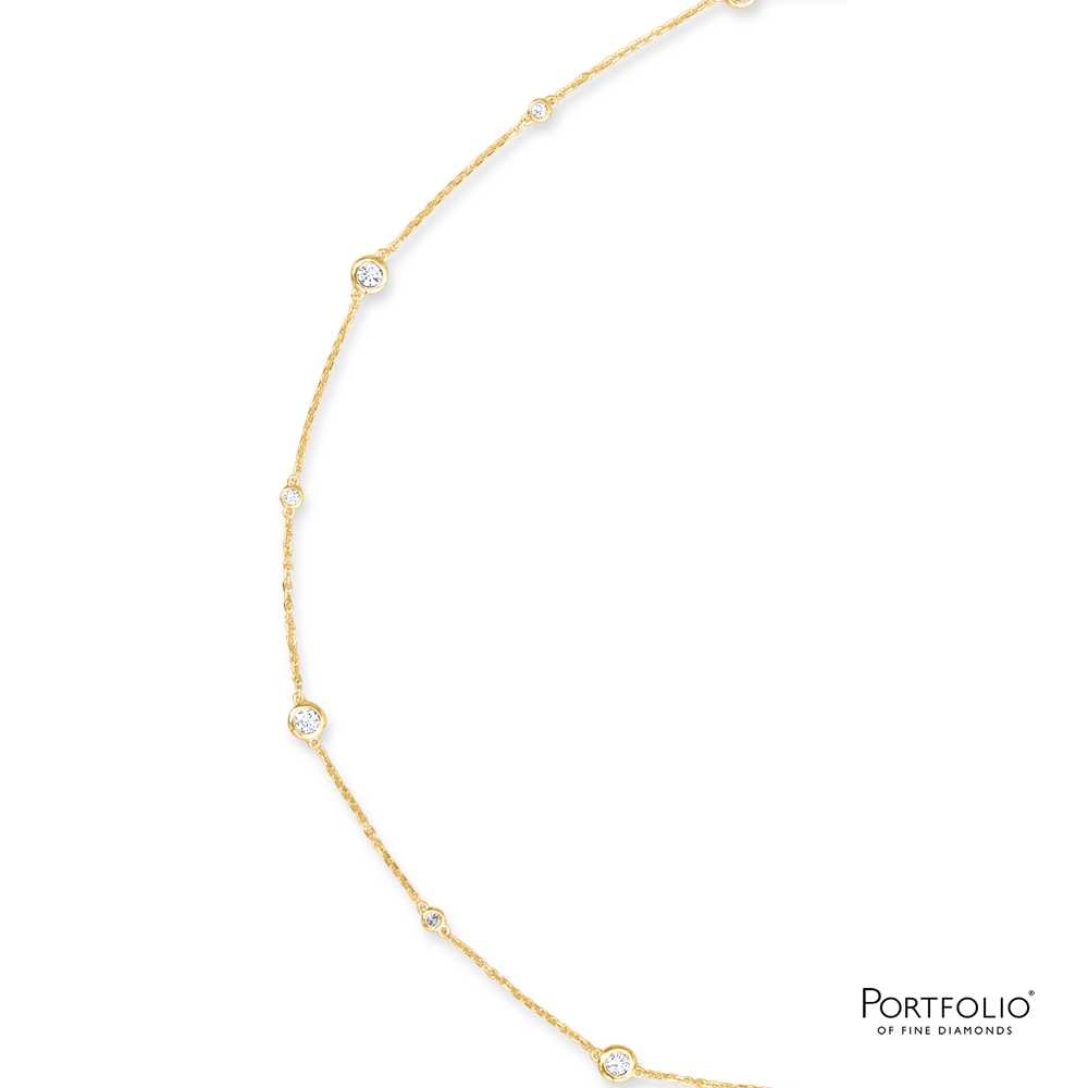 Love Diamonds 0.33ct Diamond Yellow Gold Necklace