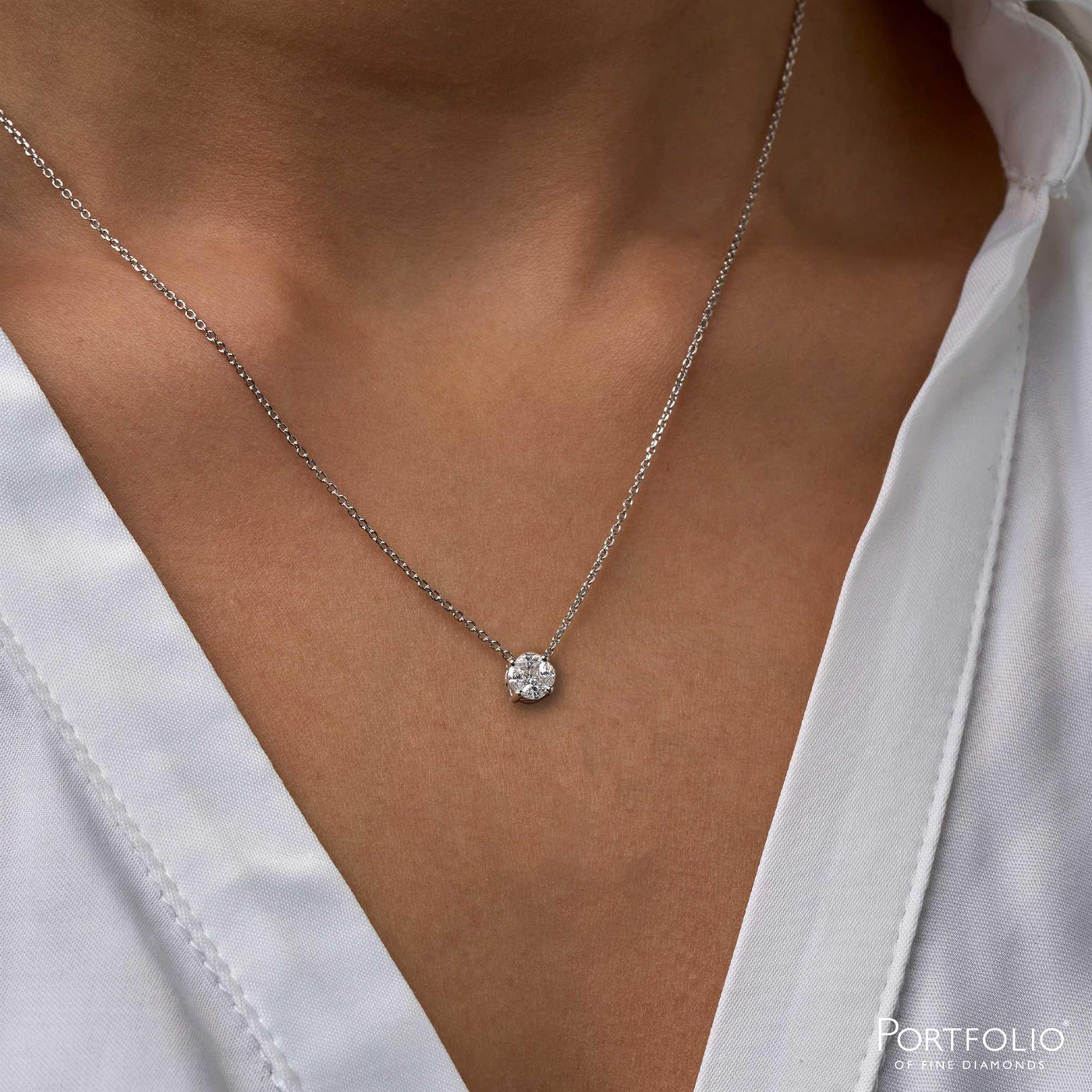 0.27ct Diamond White Gold Pendant