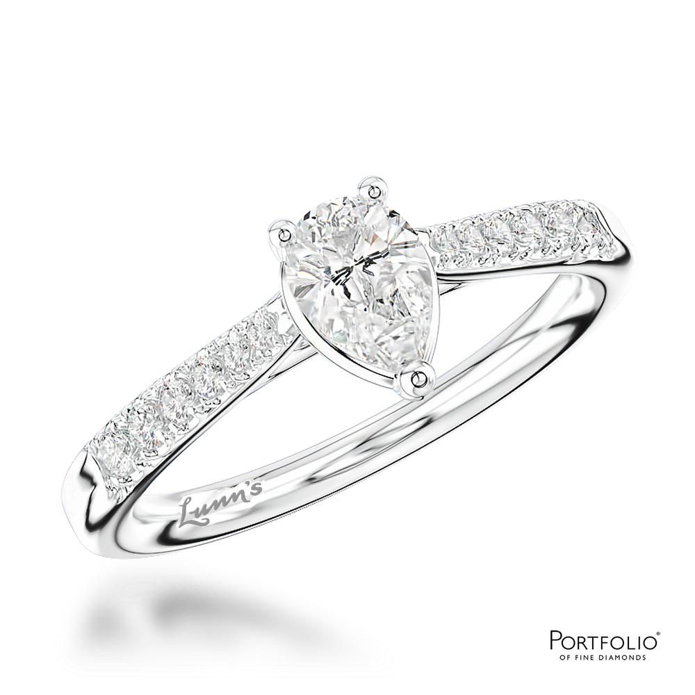 Solitaire 0.40ct H VVS2 Diamond Platinum Ring