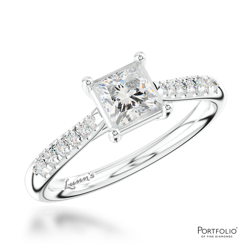 Solitaire 0.50ct F SI1 Diamond Platinum Ring