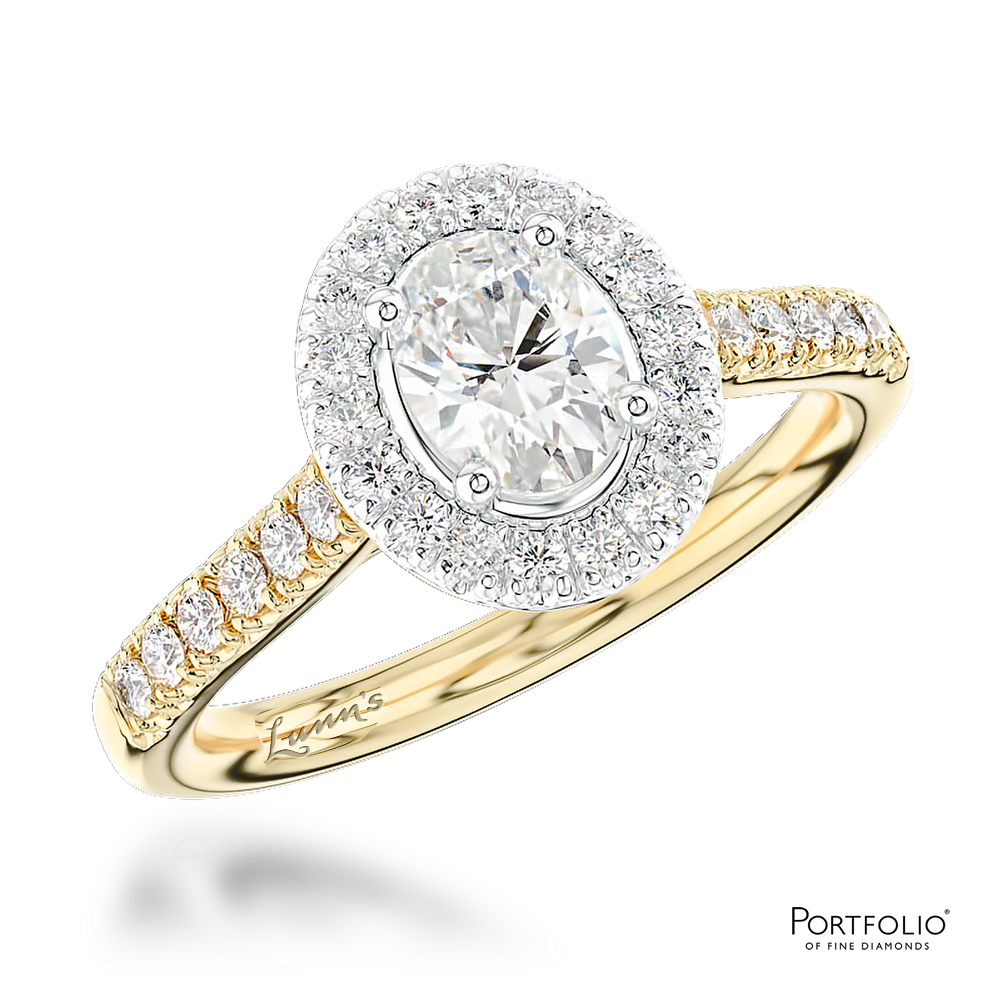 Cluster 0.50ct F VS2 Diamond Yellow Gold/Platinum Ring