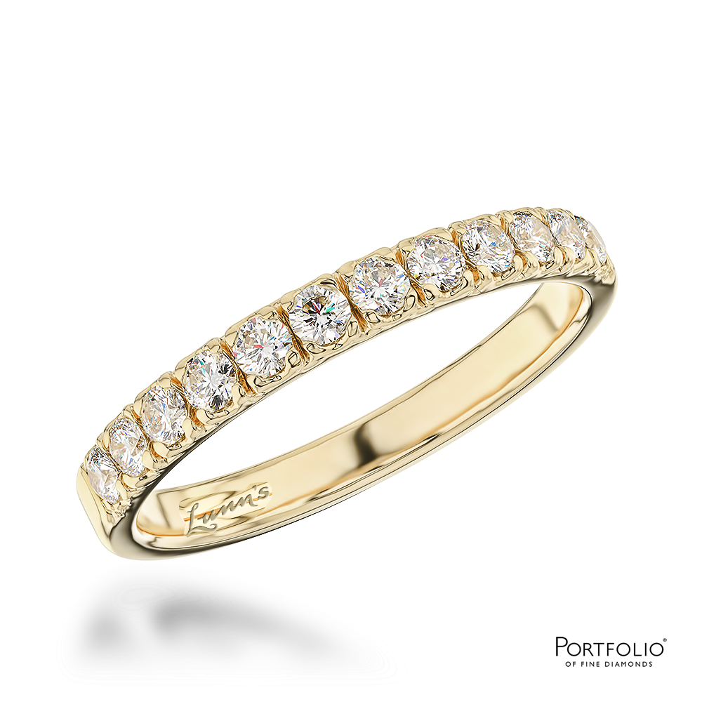 0.53ct Diamond Yellow Gold Wedding Ring
