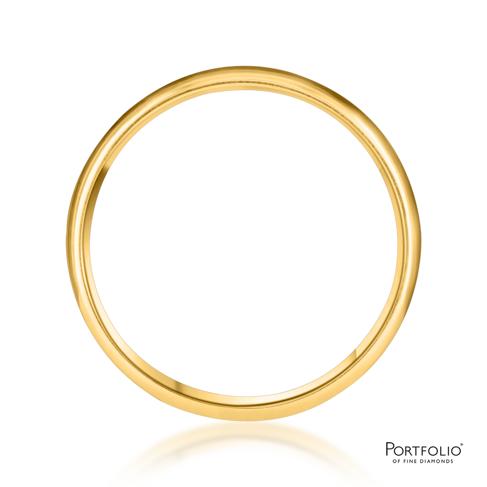 Yellow Gold 2mm Light Court Wedding Ring