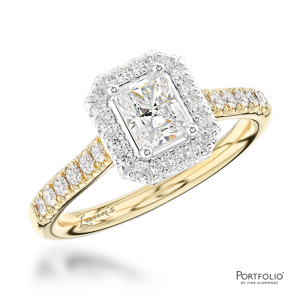 Cluster 0.50ct F VS1 Diamond Yellow Gold/Platinum Ring