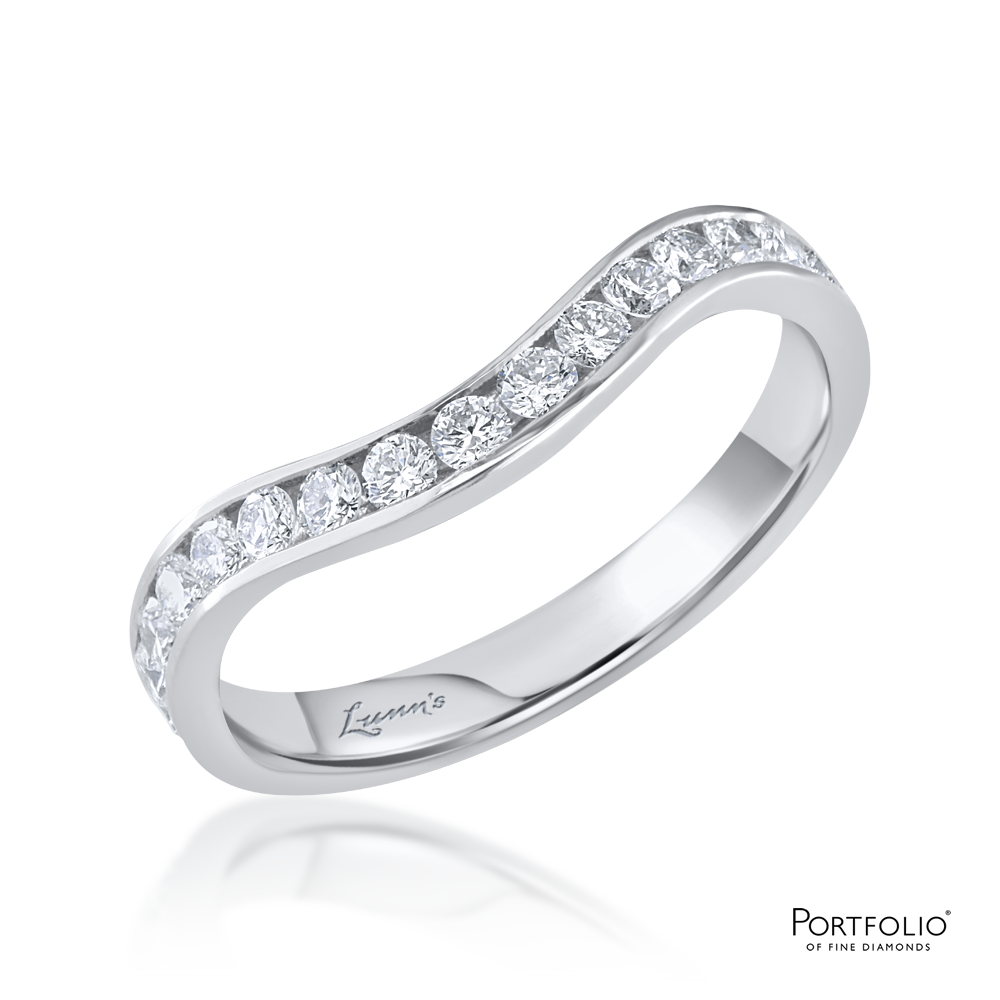 0.51ct Diamond Platinum Soft Curved Ring