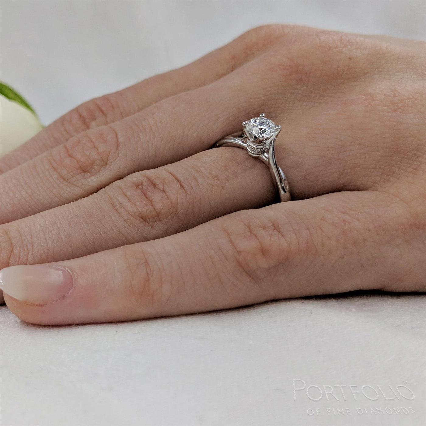 Solitaire 0.50ct F SI1 Diamond Platinum Ring