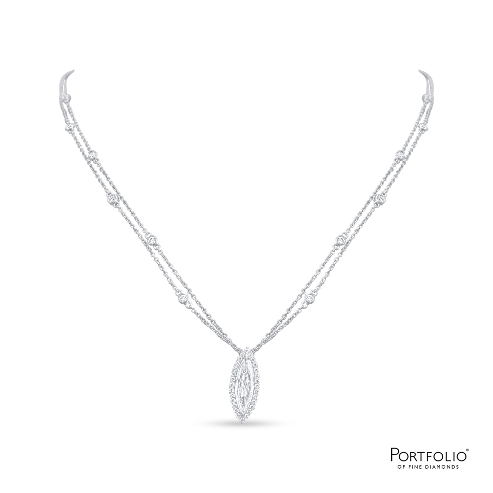 0.69ct E VS1 Diamond Platinum Pendant